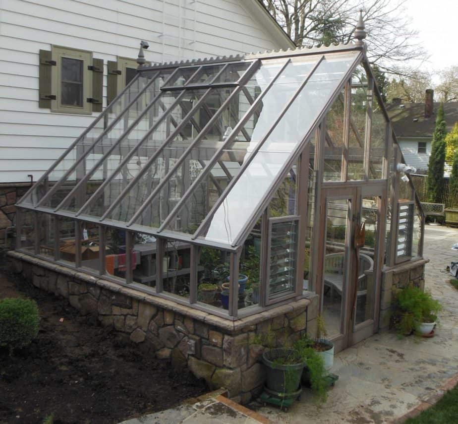 Glass or Plastic Greenhouse